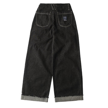 Damson Madder Womens Loose Fit Pascal Jeans Black Wash - Parasol Store