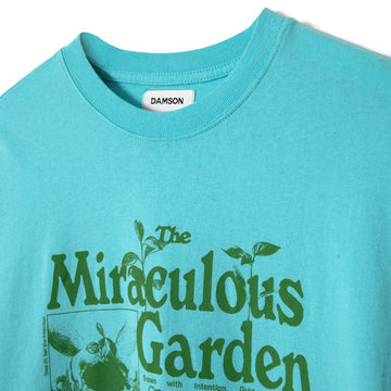 Damson Madder Womens Miraculous Garden Graphic Tee Aqua