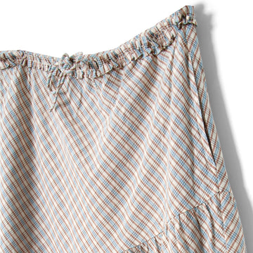 Damson Madder Womens Sigourney Ruffle Spiral Skirt Ginger Check
