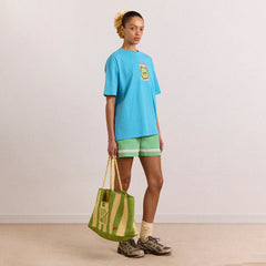 Damson Madder Womens Snack Plate Graphic Tee Blue