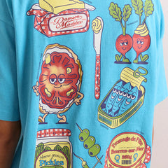Damson Madder Womens Snack Plate Graphic Tee Blue