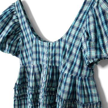 Damson Madder Womens Summer Joy Blouse Tomboy Check - Parasol Store