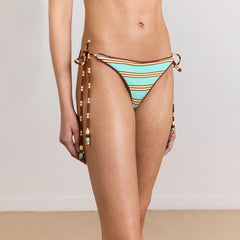 Damson Madder Womens Trudi Reversible Bikini Bottom Mix Stripe - Parasol Store