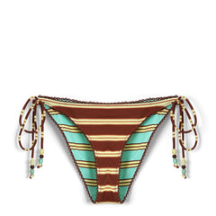 Damson Madder Womens Trudi Reversible Bikini Bottom Mix Stripe - Parasol Store