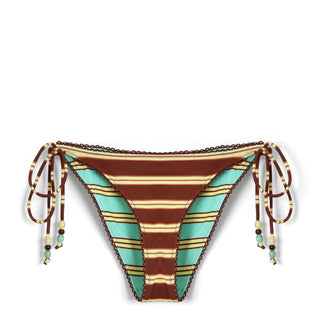 Damson Madder Womens Trudi Reversible Bikini Bottom Mix Stripe - Parasol Store