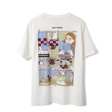 Damson Madder Quiet Company Tee Ecru