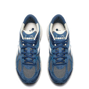 Diadora Mythos Star Pigskin Trainer Blue Dark Denim - Parasol Store