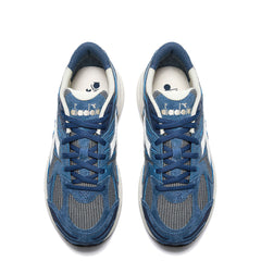 Diadora Mythos Star Pigskin Trainer Blue Dark Denim - Parasol Store