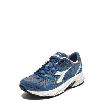 Diadora Mythos Star Pigskin Trainer Blue Dark Denim - Parasol Store