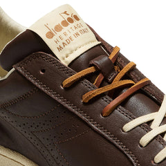 Diadora Prestige Brogue Italia Trainer Brown Rubber