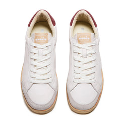 Diadora Prestige Plain Used Trainer Barn Red