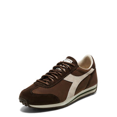 Diadora Rally Waxed Trainer Brown Chestnut