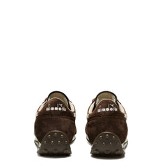 Diadora Rally Waxed Trainer Brown Chestnut