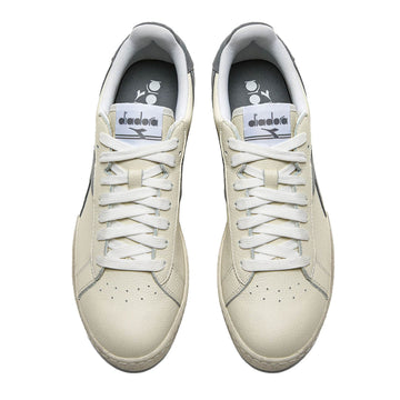 Diadora Womens Game L Low Waxed Suede Pop White / Ultimate Gray Diadora