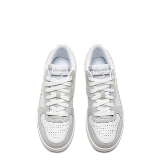 Diadora Womens Magic Basket Low Leather Trainer Dawn Blue / White Diadora