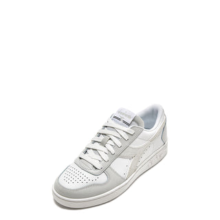 Diadora Womens Magic Basket Low Leather Trainer Dawn Blue / White Diadora