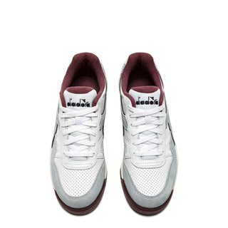 Diadora Womens Winner SL Trainer Moon Rock / Malaga Red Diadora
