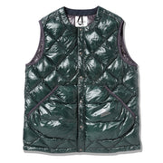 And Wander Diamond Stitch Down Vest Green And Wander