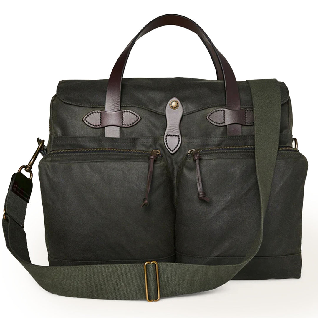 Filson 24-Hour Tin Cloth Briefcase Otter Green - Parasol Store