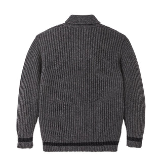 Filson Bristol Shawl Neck Sweater Gray Heather / Dark Charcoal - Parasol Store