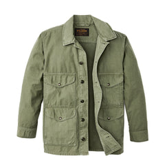 Filson Field Cruiser Jacket Reverse Sateen Washed Fatigue Green