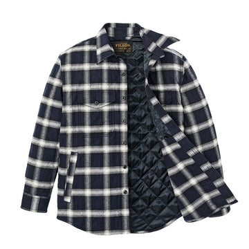 Filson Insulated Flannel Jac-Shirt Navy / Cream Plaid