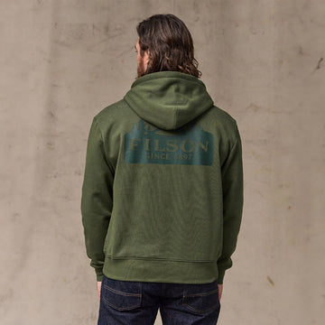 Filson Scenic Graphic Hoodie Northwest Surplus Green