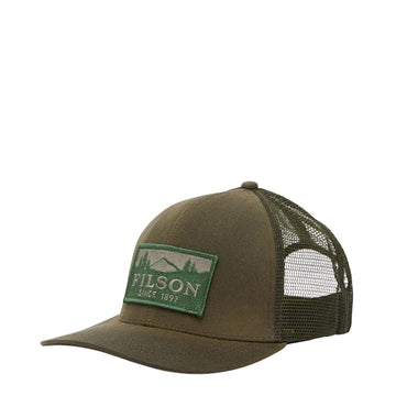 Filson Scenic Waxed Logger Mesh Cap Otter Green