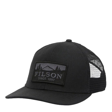 Filson Scenic Waxed Logger Mesh Cap Black