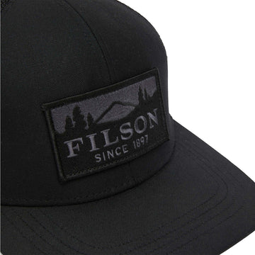 Filson Scenic Waxed Logger Mesh Cap Black