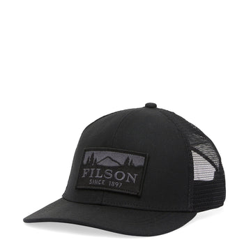 Filson Scenic Waxed Logger Mesh Cap Black