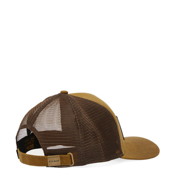 Filson Scenic Waxed Logger Mesh Cap Dark Tan
