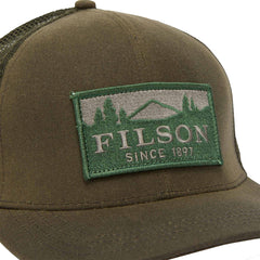 Filson Scenic Waxed Logger Mesh Cap Otter Green