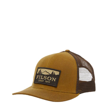 Filson Scenic Waxed Logger Mesh Cap Dark Tan