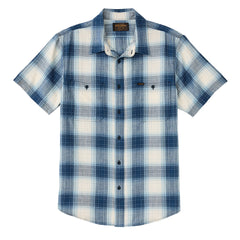Filson Short Sleeve Chambray Shirt Indigo Plaid - Parasol Store