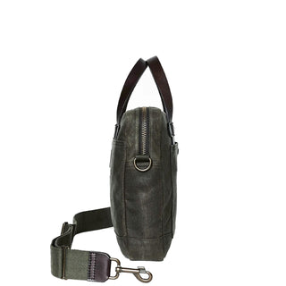 Filson Tin Cloth Compact Briefcase Otter Green - Parasol Store