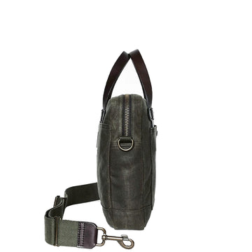 Filson Tin Cloth Compact Briefcase Otter Green - Parasol Store