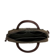 Filson Tin Cloth Compact Briefcase Otter Green - Parasol Store