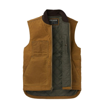 Filson Tin Cloth Insulated Work Vest Dark Tan - Parasol Store