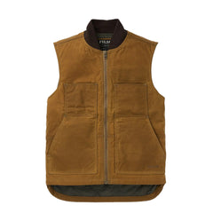 Filson Tin Cloth Insulated Work Vest Dark Tan - Parasol Store