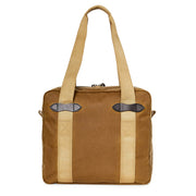Filson Tin Cloth Tote Bag With Zipper Dark Tan - Parasol Store