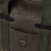 Filson Tin Cloth Tote Bag With Zipper Otter Green - Parasol Store