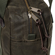 Filson Tin Cloth Tote Bag With Zipper Otter Green - Parasol Store