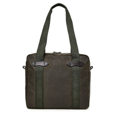 Filson Tin Cloth Tote Bag With Zipper Otter Green - Parasol Store