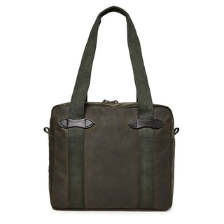 Filson Tin Cloth Tote Bag With Zipper Otter Green - Parasol Store