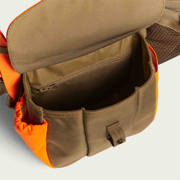 Filson Upland Guide Strap Vest Dark Tan / Blaze Orange - Parasol Store