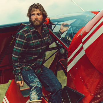 Filson Vintage Flannel Work Shirt Brown / Cream / Multi Plaid - Parasol Store