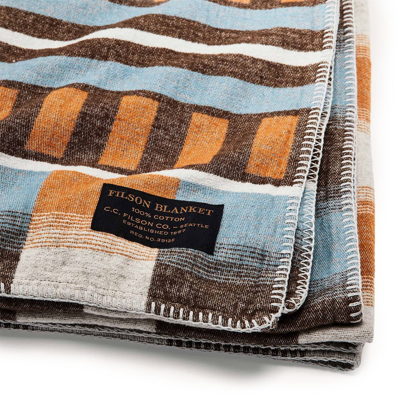 Filson Western Tracks Blanket Blue Gold Multi - Parasol Store