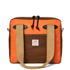 Filson Tin Cloth Tote Bag With Zipper Dark Tan / Flame - Parasol Store
