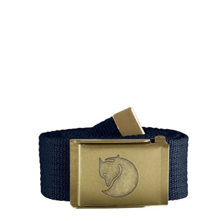 Fjallraven Canvas Brass Belt 4cm Dark Navy - Parasol Store